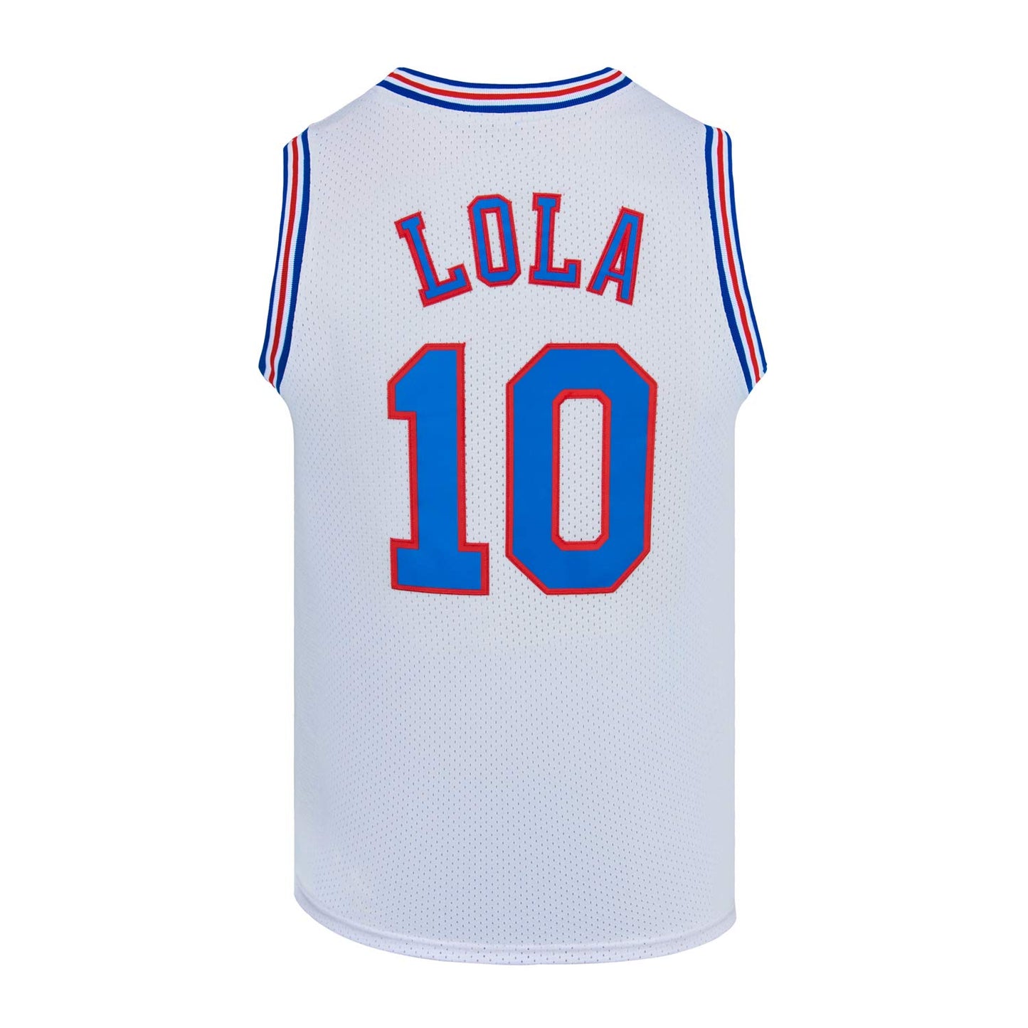 Mens Basketball Jerseys #10 Lola Space Movie Jersey Shirts White Black Blue Red Basketball Jersey